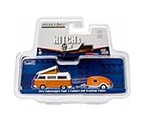 1:64 HITCH & TOW V-DUB 1972 VW TYPE 2 CAMPER & TEARDROP TRAILER ORANGE ( NEW TOOLING ) 51035-B BY GREENLIGHT