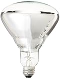 GE Heat Lamp 48069 125-Watt BR40 Light Bulb with Medium Base, 1-Pack