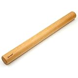 Bamber Wood Rolling Pin for Baking Wooden Pastry Pizza Dough Roller, 13-2/5 Inch by 1-1/5 Inch