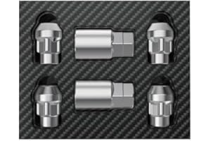 Crosstar M12x1.5 Wheel Lock Lug Nuts Kit - Flower Anti-Theft Design with 2 Keys | Fits Honda Civic, Toyota Camry, Ford, Hyundai & More | 13/16" Hex Key, All-Weather Chrome Protection