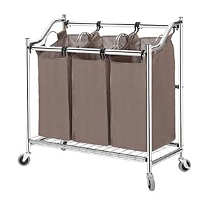 StorageManiac Clasificador de ropa plegable con 3 compartimentos para