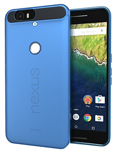 Nexus 6P Case, Cimo [Matte] Premium Slim Fit Flexible TPU Cover for Huawei Google Nexus 6 (2015) - Blue
