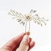 SUMAJU Gold Wedding Hair Pins, 2 Pack of Crystal Rhinestone Hair Pins for Wedding Bride Hair Jewelry Bridal Hair Accessories Gold