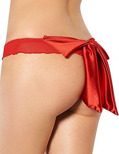 Design Mesh Big Bow Ruffled Thongs G Strings Underwear Plus Size Sexy Panties