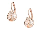Swarovski Crystal Medium Pink Rose Gold-Plated Bella V Earrings