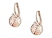Swarovski Crystal Medium Pink Rose Gold-Plated Bella V Earrings