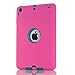 HT Ultra Slim Hybrid Dual Layer Protective Case for iPad mini 1 / 2 / 3 - Rosered
