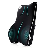 Powsure Lumbar Support for Office Chair Memory Foam Back Cushion Pillow with 3D Mesh Cover, Large Breathable Ergonomic Lower Pain Relief Orthopedic Backrest for Car Seat,Wheelchair and Recliner