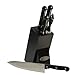 Oceanstar KS1200 Contemporary Knife Set with Block, Elegant Black, 6-Piece