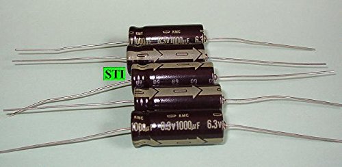 1000 mfd uf High Temp 105C Capacitor 6.3V - Axial Qty 4 (105 Deg C 221 Deg F)