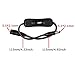 RGBZONE 2 Pack 5.5x2.1mm DC Jack Male to Female Power Adapter Connector Inline On/Off Switch for DC 12V 3528 5050 LED Strip Light,CCTV Security Camera - Black