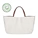 Ziqi 100% Canvas Bags Reusable Washable Tote Bag Perfect for Crafting Decorating Eco Friendly Large Foldable Heavy Duty Grocery Shopping (beige)
