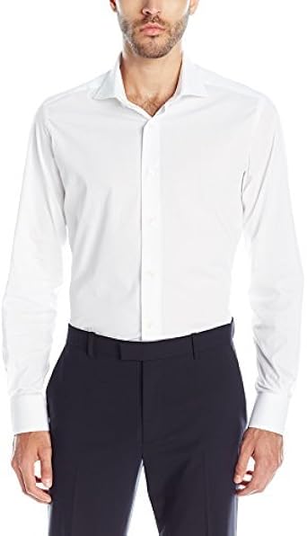 white spread collar dress shirt