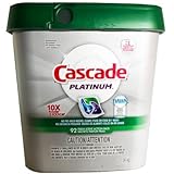 Cascade Platinum Pacs Dishwasher Detergent, Fresh Scent (92 packs)
