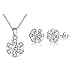Majesto Jewelry Set – Flower Necklace Pendant Stud Earrings for Women Mom Teen Girl - Fashion Prime Gift 18K Gold Plated