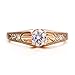 Yoursfs Promise Rings for Her 18K Rose Gold Plated Jewelry Rings Women CZ Engagement Rings Gift