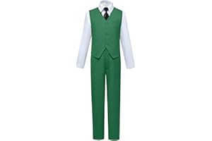 Visaccy Boys Formal Suit Slim Fit Dress Clothes Ring Bearer Outfit Tuxedo Suits,Adjustable Waist