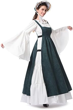 Bayan Ronesans El Elbise Maxi Parti Kostumu Xl Yesil Amazon Com Tr