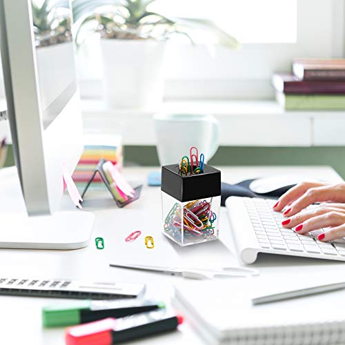 4 Pieces Paper Clip Dispenser Holder for School, Office