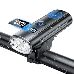 自転車 ライト 防水 自転車ライト 充電式 光センサー搭載 自動点灯 5つ点灯モード 高輝度