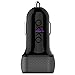 Dual Port Car Charger, Akiko 4.8A/22W 2-Port USB Smart Power Car Charger Portable Power Adapter w/ Rapid Fast Technology Charging - Retail Packaging - Black/Grey