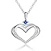 Caperci Sterling Silver Kindred Heart Pendant Necklace - Mothers Day Jewelry Gift for Mom, Wife, Daughter