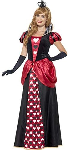 Fest Threads 2 PC Women's Queen of Hearts Maxi Dress & Crown Party Costume