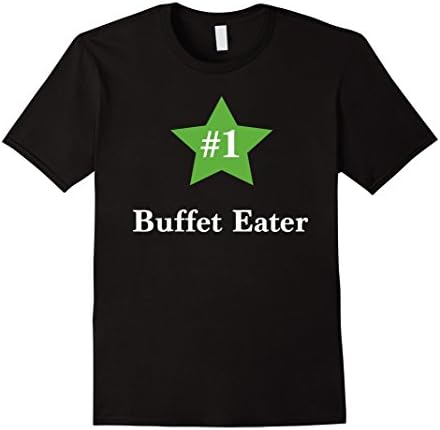 Men's Buffet Eater Funny Food T Shirt  2XL Black