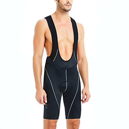 CATENA Men's Cycling Bib Shorts 3D Padded Bike Short Breathable Bicycle Tights Black, X-Small - Thumbnail 6