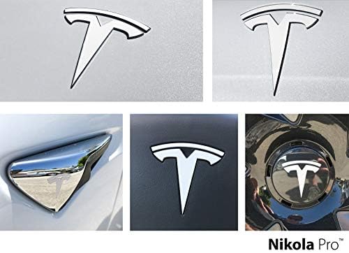 Nikola Pro Tesla Model 3 Logo Decal Wrap Kit (Satin White)
