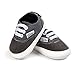 Kuner Baby Boys Girls Canvas Rubber Sole Non-Slip Sneaker First Walkers Shoes (12cm(6-12months), Dark Gray)