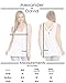 Alexander + David Womens V-Neck Cotton Slub Prewash Loose Long Fit Tank Top Tunic (White, Large)