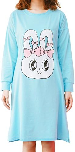 BAIYIXIN Big Girls Cotton Nightgown Pajama Sleepwear Soft Cute Dress