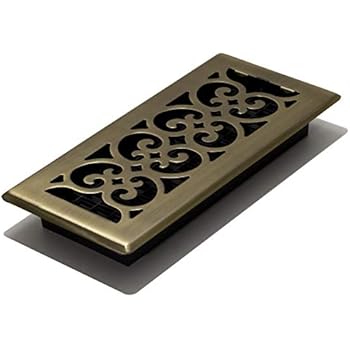 Decor Grates SPH410-A Floor Register, 4-Inch by 10-Inch, Antique Brass