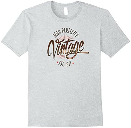 Mens Aged Perfectly Vintage Est. 1977 | 40th Birthday T-shirt Large Heather Grey