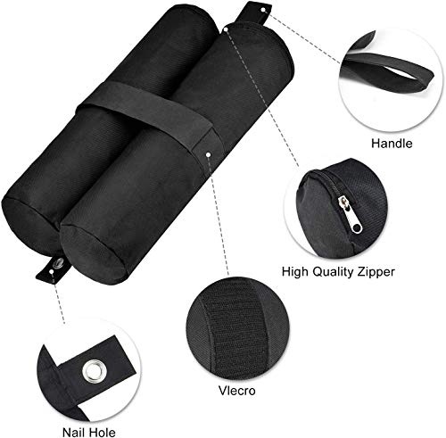 4-Pack Canopy Heavy Weight Sand-Bags for Instant Legs with Zippered - Pop Up Canopy Outdoor Sun Shelter Tents - Thumbnail 2