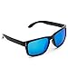 WearMe Pro - Premium Polarized Mirror Lens Classic Square Style Sunglasses