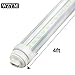 R17D 4FT LED Tube Light,5500K White Color,20W F48T12/CW/HO Straight T12 Fluorescent for Vending Cooler Freezer Replacement Bulb (4-Pack 5500k)