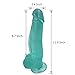 Huge-Dildo,High Quality VINNEL 11.0 inches Realistic-Dildo Premium Dong with Stong Suction Cup,12-X12-NN (Clear Green)