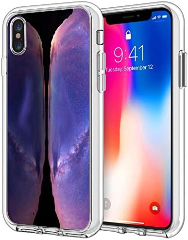 LANVY iPhone Xs Max Clear UV Printing Case Ultra Thin TPU Cover Protective Phone Cover for iPhone Xs Max - Galaxy