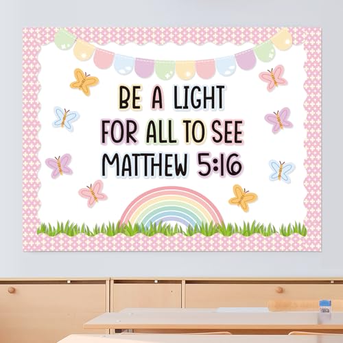 Janlaugh Christian Bulletin Board Decorations Set for Back to School at Amazon