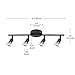 Globe Electric 59354 Payton 4-Light Track Lighting, Matte Black