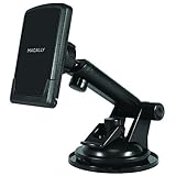 Macally Magnetic Dashboard/Windshield Suction Cup Car Phone Mount Holder with Extendable Telescopic Arm for iPhone Xs XS Max XR X 8 8+ 7 7+ 6s Plus 6 Samsung Galaxy S9 S9+ S8 S7 Edge Note 5 (TELEMAG)