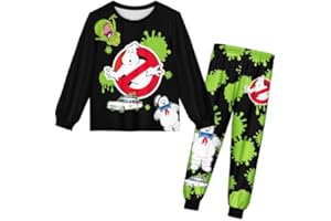 Zamzirrow Boys Movie Character Shirt Sets Cartoon Printed 2PCS Pants Casual Long Sleeve T-Shirt Outfits
