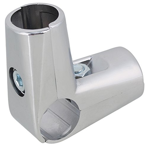 Silver 3 Way L Shape 25mm Rack Clamp Pipe Fittings Elbow Tube Connector