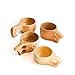 Mochiglory Wooden Cup Camping Cup Nordic Style Handmade Natural, Portable Wood Mug Drinking Cup for Coffee, Tea and Milk