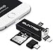 suntrsi TF/SD Card Reader compatible with iPhone/OTG Android/Computer, Micro SD Card Reader compatible with iPhone/iPad Charging,Compatible to SD Card Camera Adapter "x disk" primary