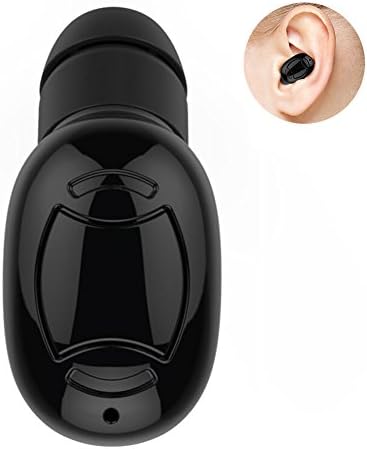 Mini Wireless Earbud, LAIMXIA V4.1 Single Bluetooth Wireless Earphone Headphone Earpiece Earbuds with Mic, in-Ear Earbud Compatible with iPhone iOS Samsung and Other Android Phones(S-Black)
