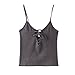 AIMTOPPY Women Knitted Crop Tops Casual Cotton Tank Tops (M, Gray)