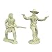 TSSD Crazy Horse and General Custer: 2 CREAM 1:32 Plastic Soldier Figures